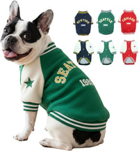 Warm Dog Varsity Jacket Heavyweight Fleece Pet Coat Small-4XL