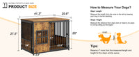 Wooden Dog Crate Furniture, Large Dog Kennel with Storage Top, Indoor Pet Cage