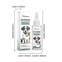 Pet Eye Drops For Dogs & Cats, Gentle Eye Cleaner With Honeysuckle Oil & Blueberry Extract, Soothes Irritation, Tear Sta