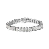 14K Yellow Gold 5.0 Cttw Invisible Set Princess-cut Diamond Buckle Link Tennis Bracelet (H-I Color, SI2-I1 Clarity) - Size 7.25"