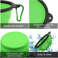 Dog Bowl Pet Collapsible Bowls, 2 Pack For Cats Dogs, Portable Pet Feeding Watering Dish For Walking Parking Traveling W