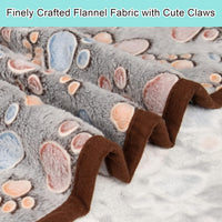 3 Pack Pet Blanket, Soft Plush Paw Print Dog Blanket Washable, Warm Fleece Cat Blanket For Large Medium Dogs, Sofa Couch
