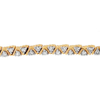 14K Yellow Gold Round-Cut Diamond Bracelet (4.00 cttw, H-I Color, I1-I2 Clarity)