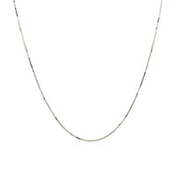 14k White Gold Classic Box Chain 0.6mm