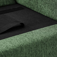 Oversized Pet Sofa, Curved Armrest Rectangular Dog Sofa, Linen Fabric Comfort Pet Couch for Large & Oversized Dogs-Olive