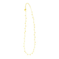 14K Yellow Gold Necklace with Dangling Hearts