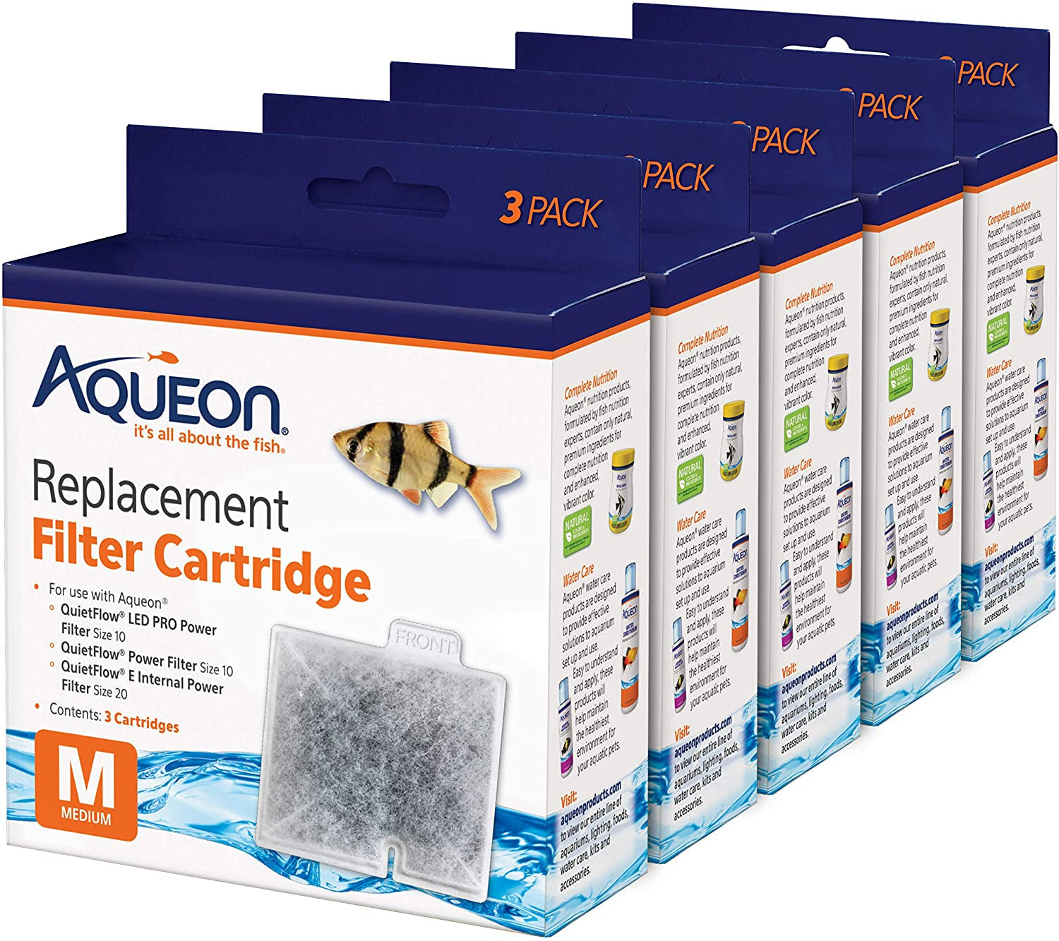 15 pack Fish Tank Replacement Filter Cartridges Medium - BIG FRENCHIES