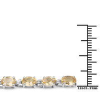 9.03 Carat Genuine Citrine .925 Sterling Silver Bracelet