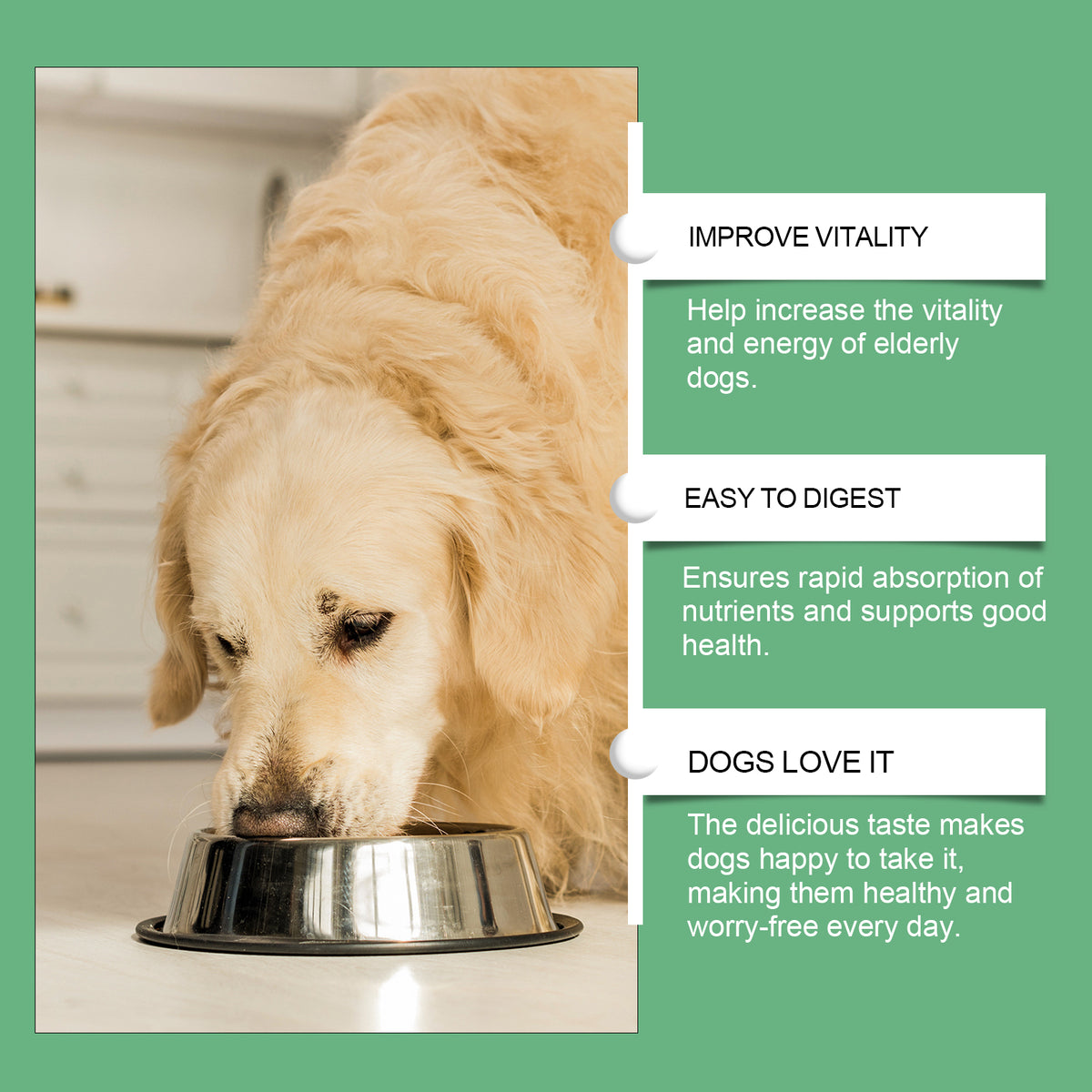 Senior Dog Vitamin Tablets, Multivitamin Supplement For Older Dogs, Support Immunity, Eyes, Skin & Bone Health, 80 Chewa