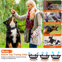 990FT Range Dog Wireless Fence Remote Training Collar IPX6 Waterproof Receiver With 0-9 Levels Beep Vibration Shock Mode