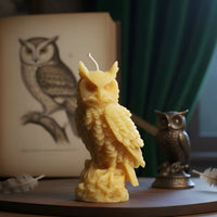 Large Owl Beeswax Candle - BIG FRENCHIES