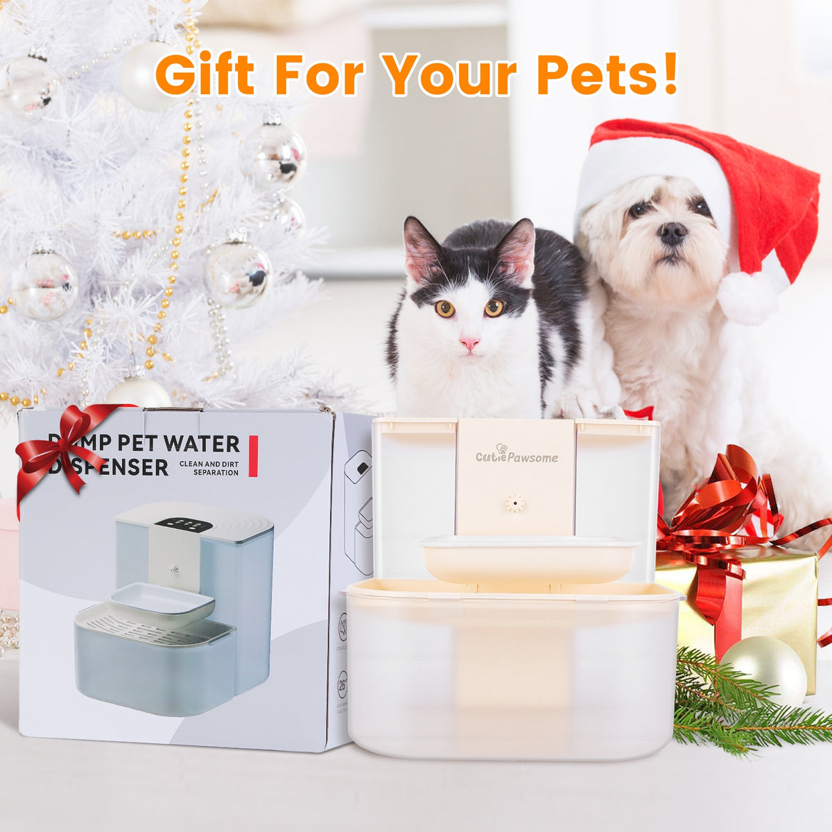 1Pc Smart Pet Water Fountain Automatic Cat Water Dispenser 4.5L Cordless Rechargeable Dog Water Fountain Self-Refill Wit