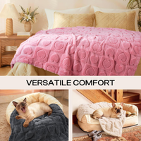 Small Dog Blanket Washable Pet Bed Cover Soft Fluffy Puppy Blanket With Premium Fleece 300GSM Cozy Calming Cat Blankets 