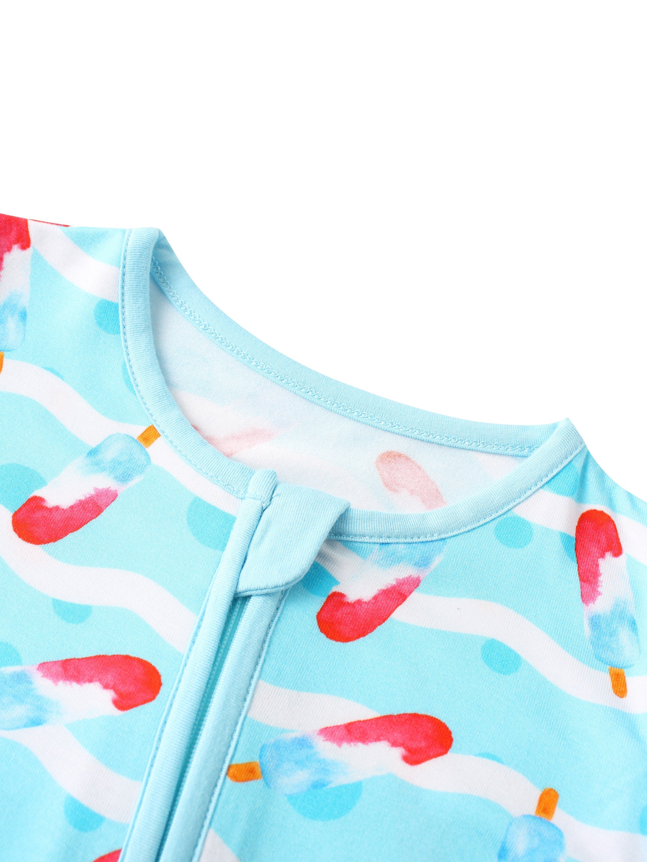 PoshTOT Ice Cream Bamboo Baby Convertible Zippy Romper