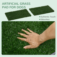 Artificial Grass Pee Pad for Dogs Potty Training, 26" x 16", 2 Packs, Green