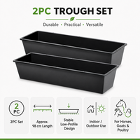 2-piece Dual-purpose Plastic Livestock Feed Trough Suitable For Daily Feeding Of Horses, Goats, Pigs And Other Animals W