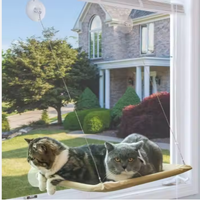 US LOCAL STOCK Hiphoppet Best Selling Washable Window-Mounted Sucker Cat Hammock Cat Nest Seat Elaxing Spot To Lounge Fo