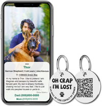 QR Code Pet Tags: Instant Email Alerts & Online Profiles - BIG FRENCHIES