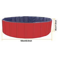 1Pc 160 X 160 X 30cm-63.0 X 63.0 X 11.8inch Foldable Pet Swimming Pool PVC Dog Swim Pool Bathing Tub Playmat Pools