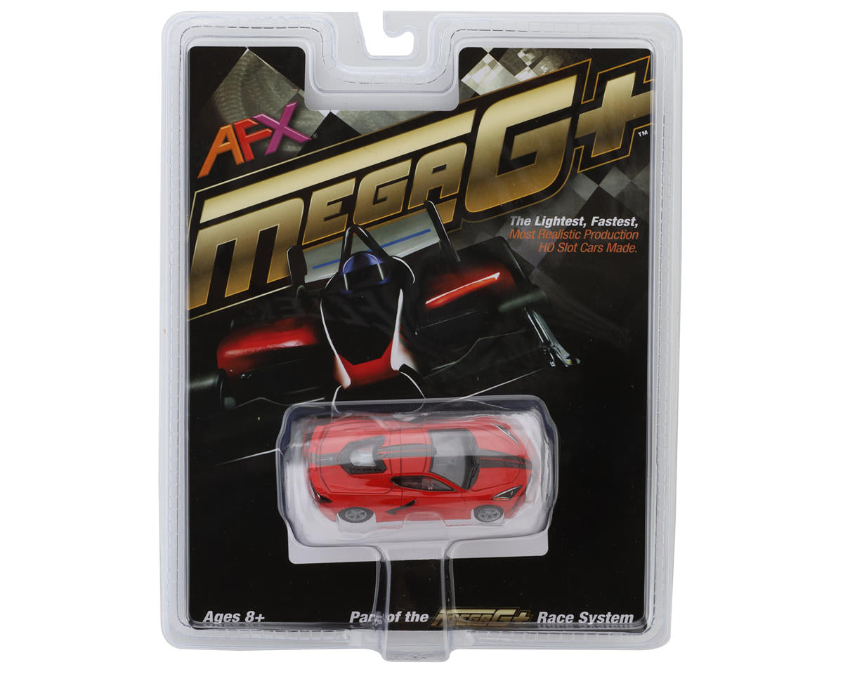 AFX Corvette C8 HO Slot Car (Torch Red) (LWB) (Mega G+) 22011