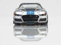 AFX Racing 2022 Mustang GT500KR, Silver/ Blue HO Scale Slot Car 22099