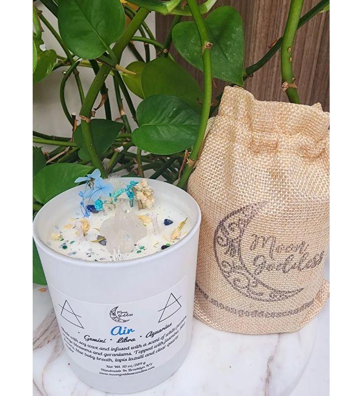 Air Sign Candle | Zodiac Candle | Element Candle | Gemini | Libra | Aquarius - BIG FRENCHIES