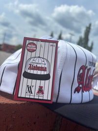 Alabama Old English Snapback Hat - Pinstripe Collection (Vol. 1) - BIG FRENCHIES