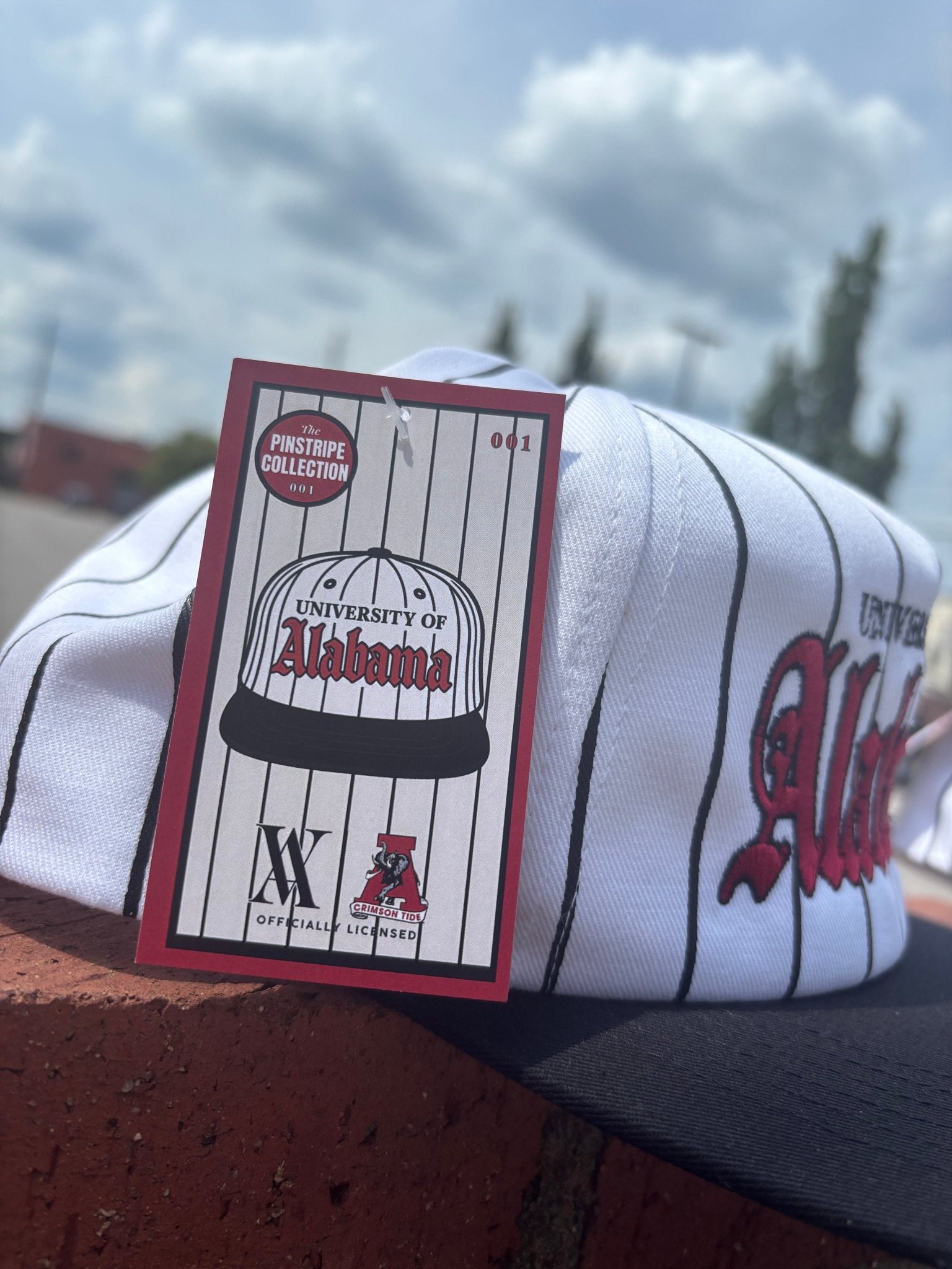 Alabama Old English Snapback Hat - Pinstripe Collection (Vol. 1) - BIG FRENCHIES