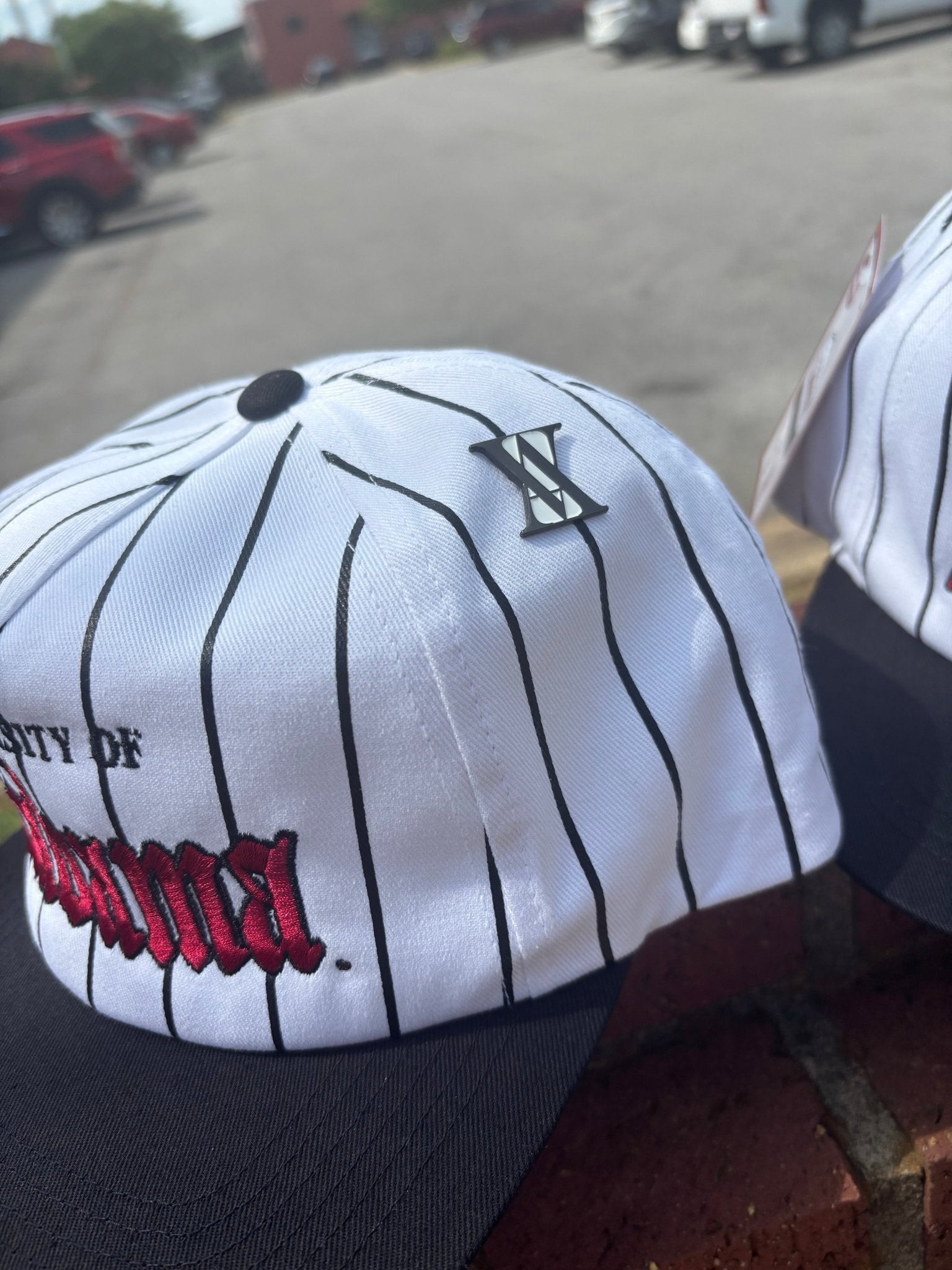 Alabama Old English Snapback Hat - Pinstripe Collection (Vol. 1) - BIG FRENCHIES