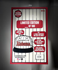 Alabama Old English Snapback Hat - Pinstripe Collection (Vol. 1) - BIG FRENCHIES