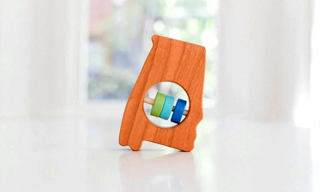 Alabama State Wooden Baby Rattle™ - BIG FRENCHIES