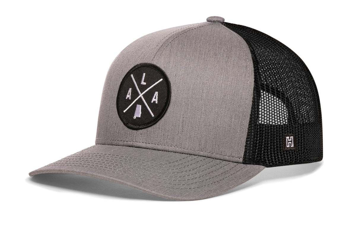Alabama Trucker Hat  |  Black ALA X Snapback