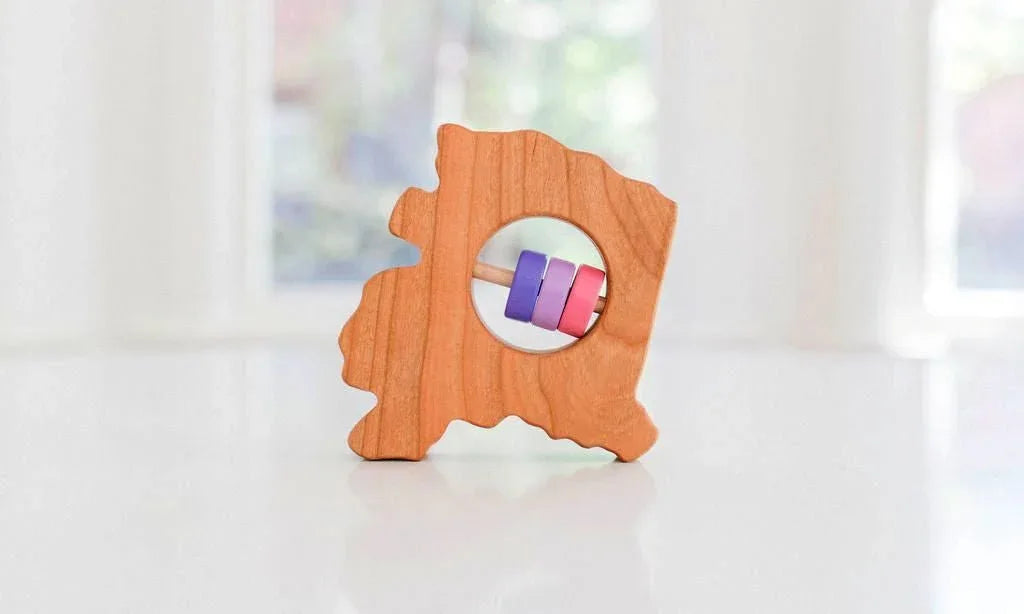 Alaska State Wooden Baby Rattle™ - BIG FRENCHIES