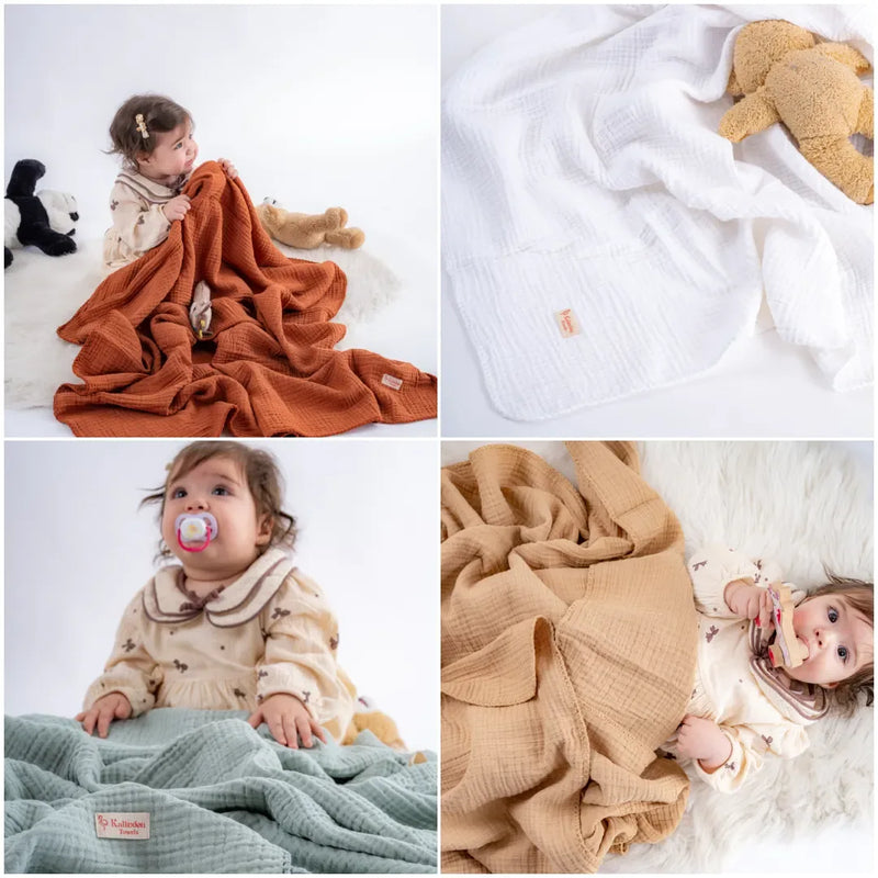 Quilted 4 Layers Muslin Blanket - BIG FRENCHIES