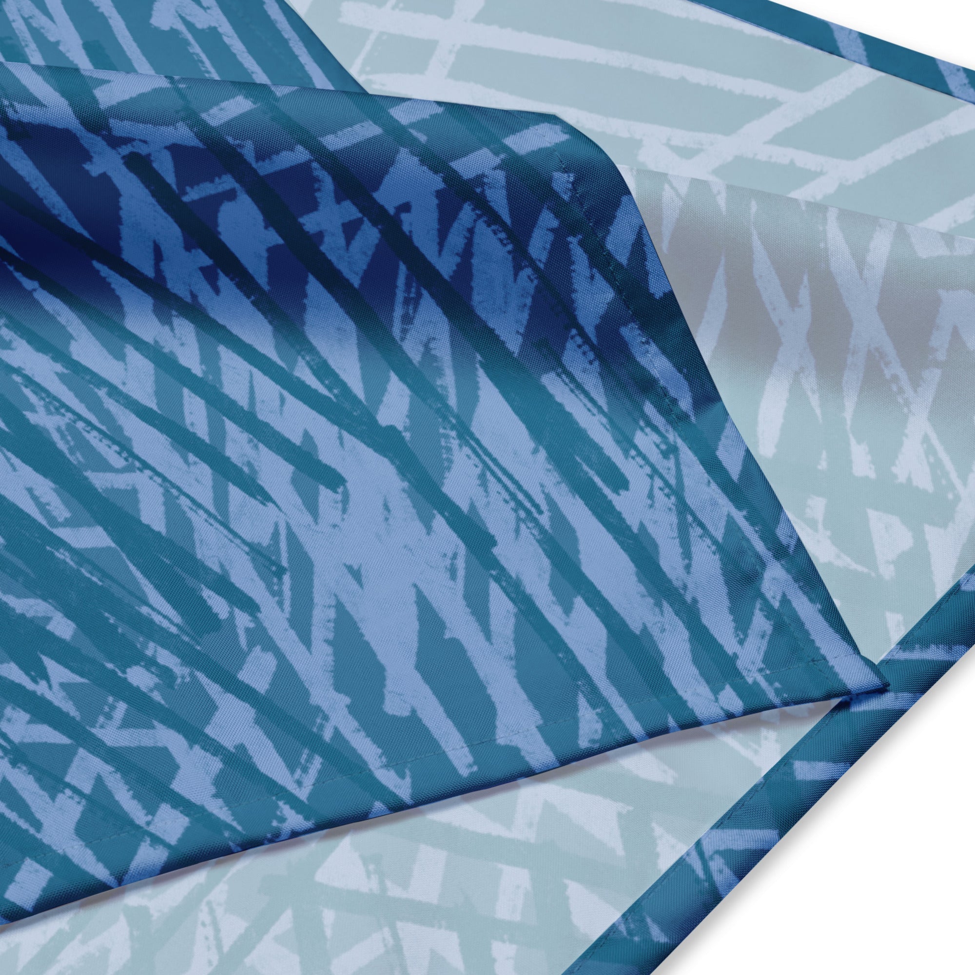 Sebastian & Clementine Blue Crosshatch Pet Cotton Bandana