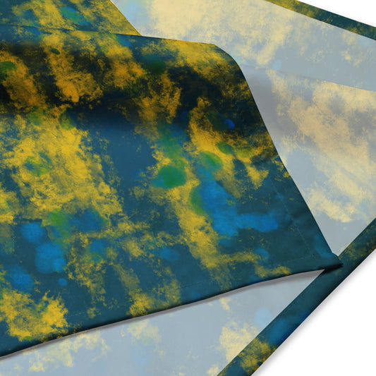 Sebastian & Clementine Blue Surface Bandana For Dogs and Cats