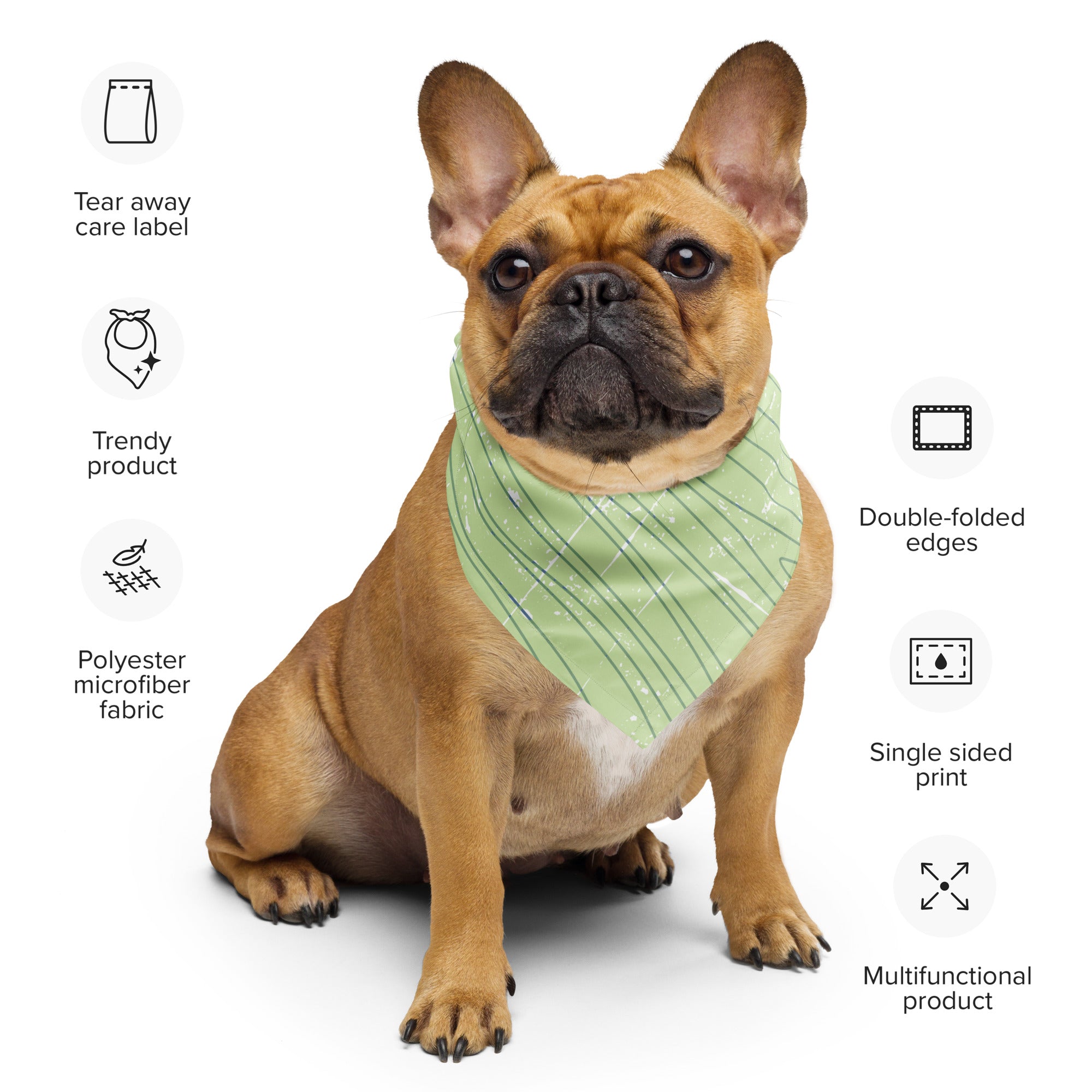 Sebastian & Clementine Woodgrain Bandana For Dogs and Cats