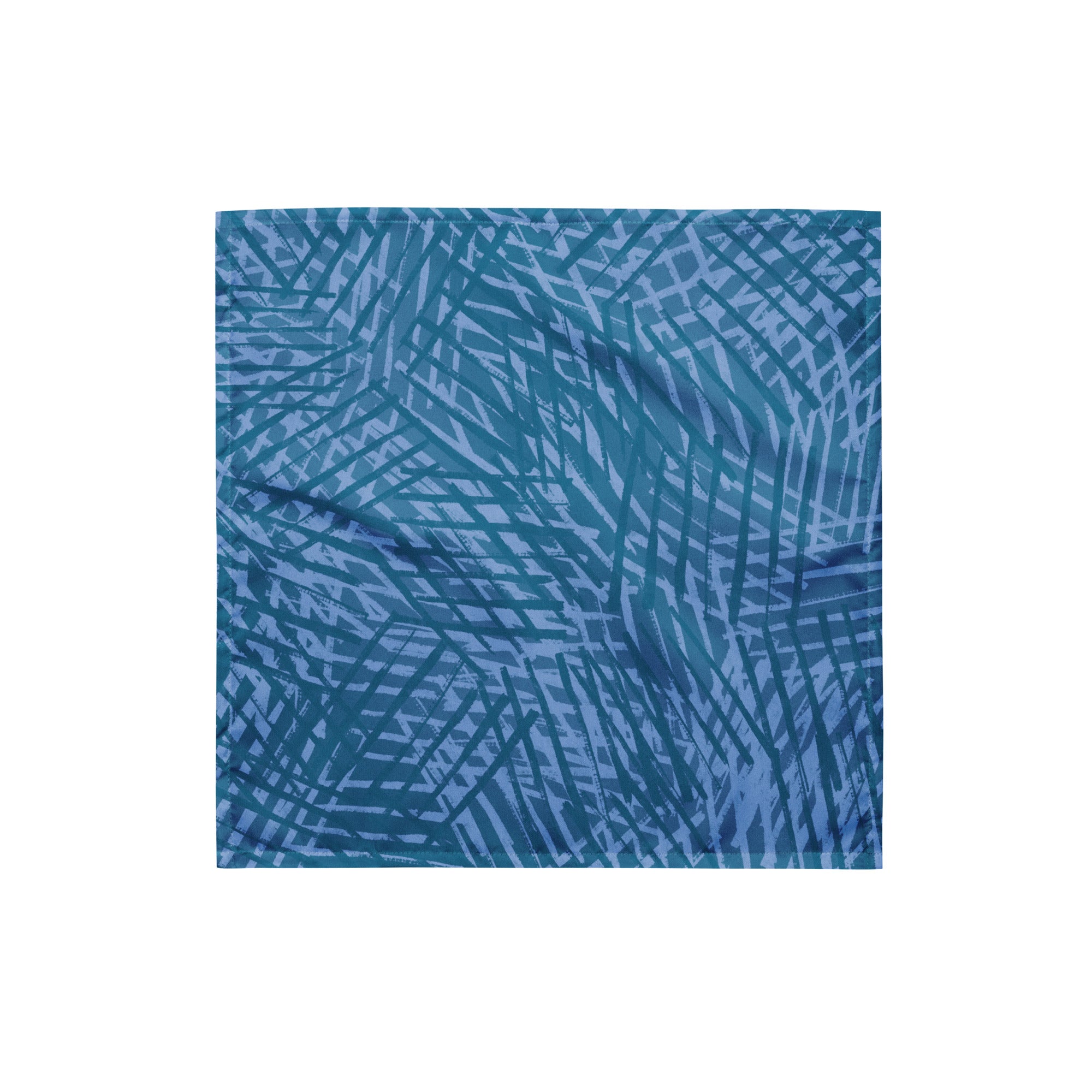 Sebastian & Clementine Blue Crosshatch Pet Cotton Bandana