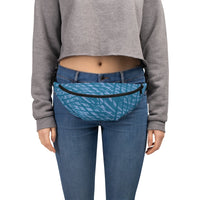 Sebastian & Clementine Blue Crosshatch Fanny Pack