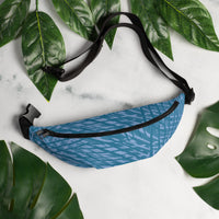 Sebastian & Clementine Blue Crosshatch Fanny Pack