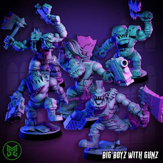 3D Printed Big Boyz with Gunz by Mekka Miniatures