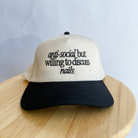 Anti-Social but willing to discuss - Trucker Hat