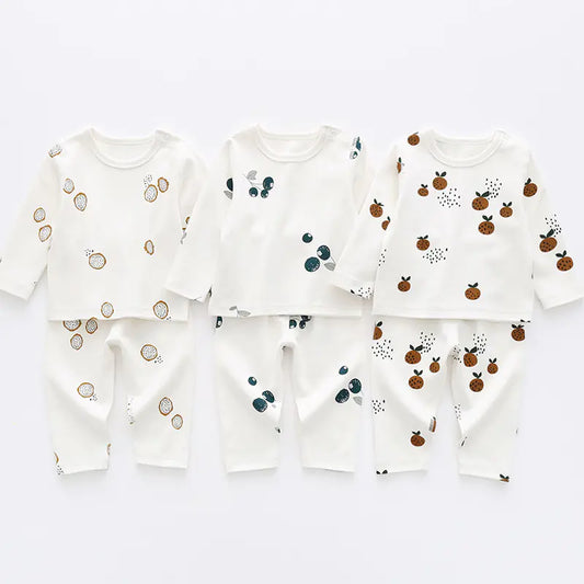Cute Long Sleeve Cotton Pajama Set for Kids _ # BAAA81810023