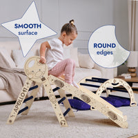 Apollo 4in1 Climbing Set:  Pikler Triangle, Arch, Slide Board, and Cushion for Little Toddlers Astronauts (1–3 Years)