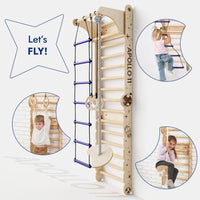 Apollo Swedish Wall / Climbing ladder for Little Austronauts + Moon swing Set + Slide Board