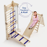 Apollo Swedish Wall / Climbing ladder for Little Austronauts + Moon swing Set + Slide Board
