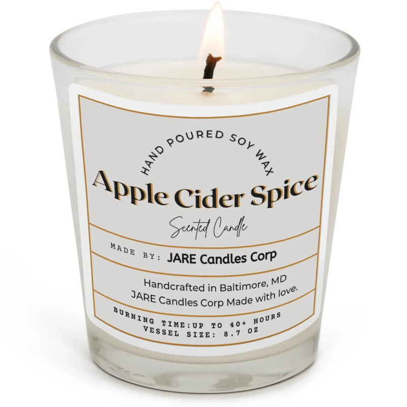 Apple Cider Spice - Cinnamon, Clove, Nutmeg - Soy Wax Scented Candle - BIG FRENCHIES