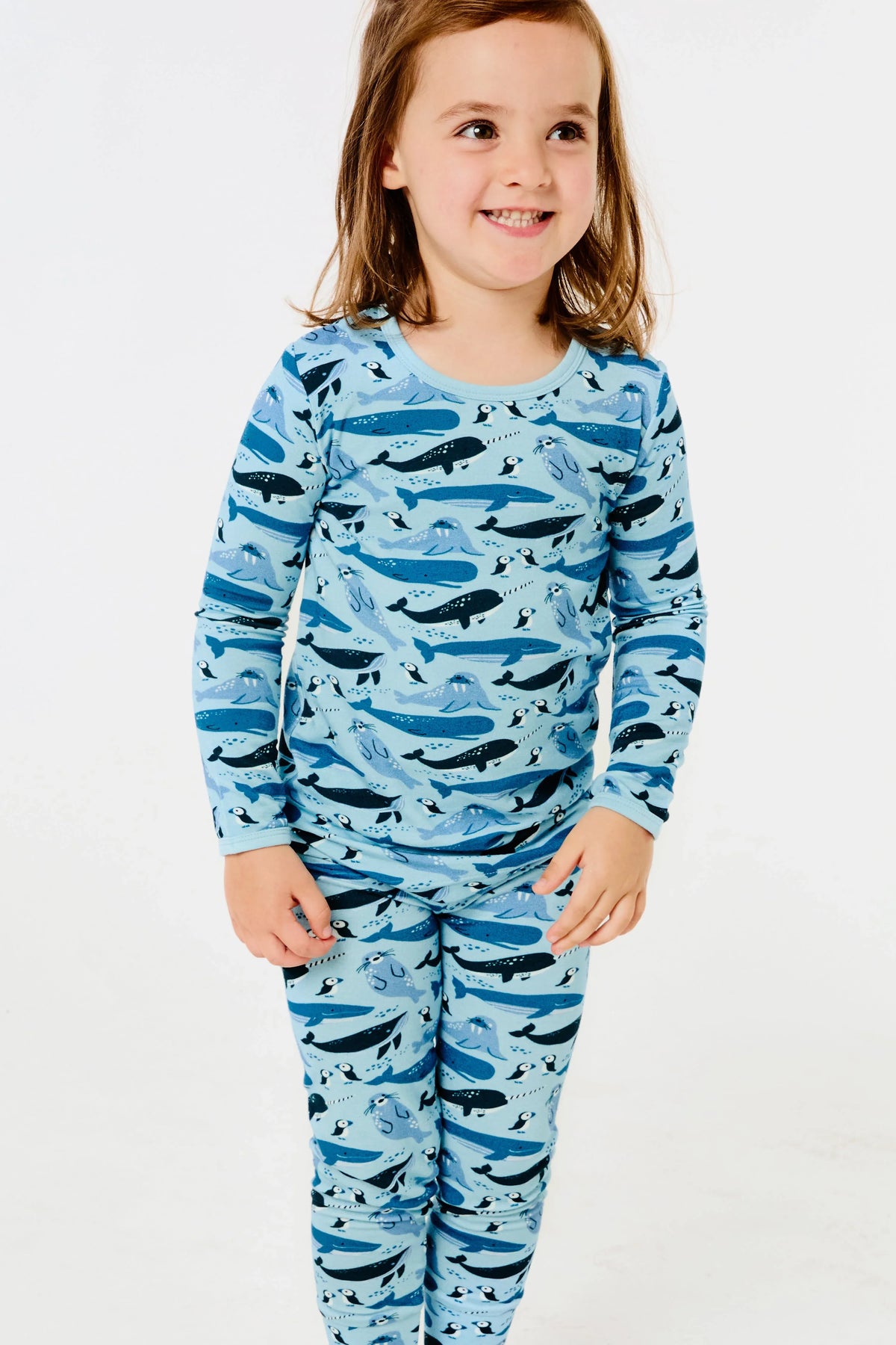 Long Sleeve Pajama Set - Ocean Animals - BIG FRENCHIES