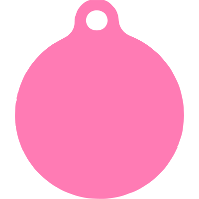 Pink Argyle HD Dog ID Tag