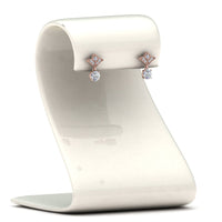 Art Deco Inspired Round Drop Earring Half Carat